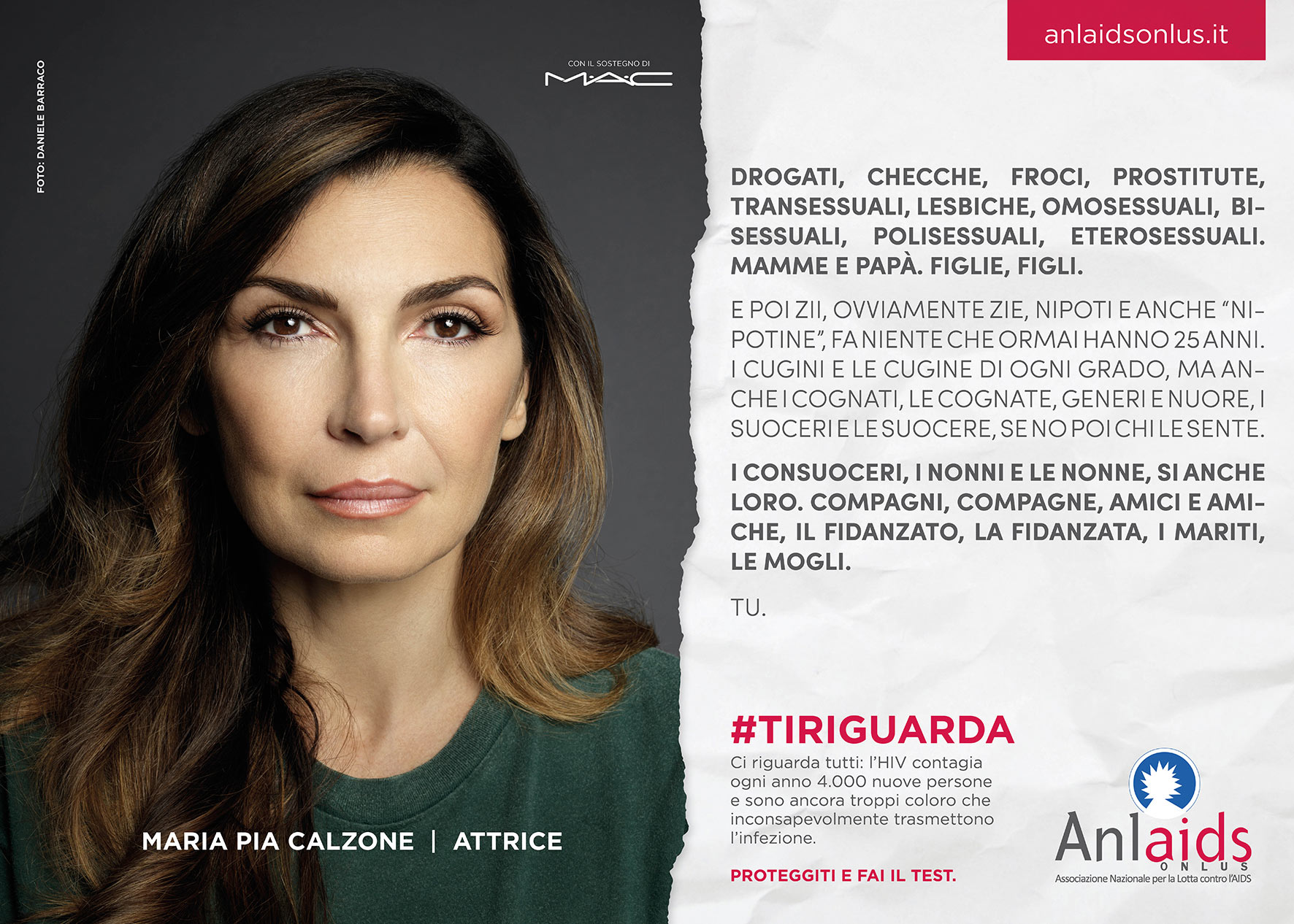 ANLAIDS campaign - Maria Pia Calzone