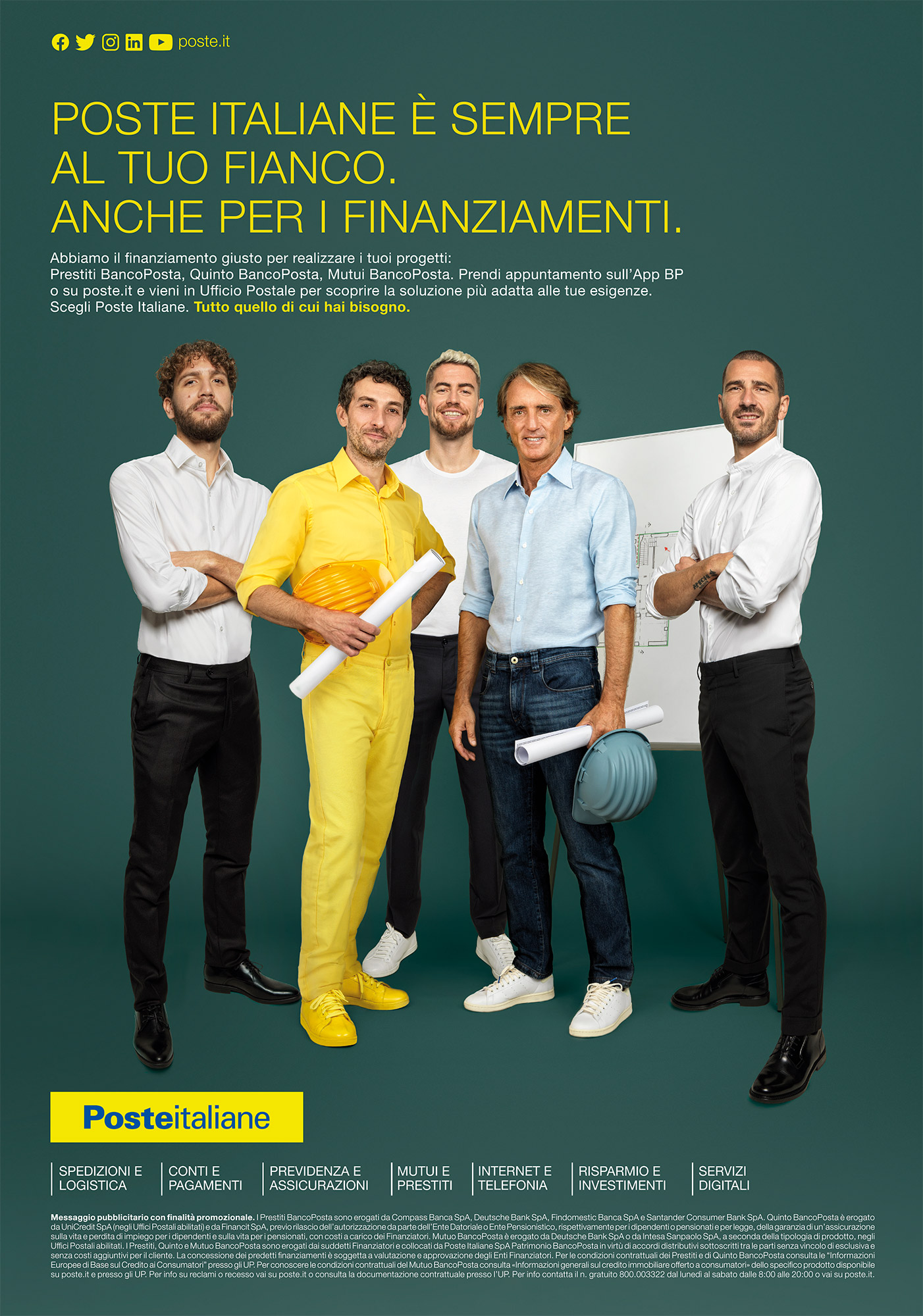 Italian Team for Poste Italiane - AD Campaign - Agency Saatchi & Saatchi
